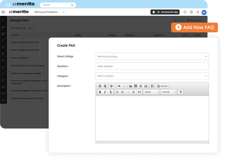 Student portal communiations