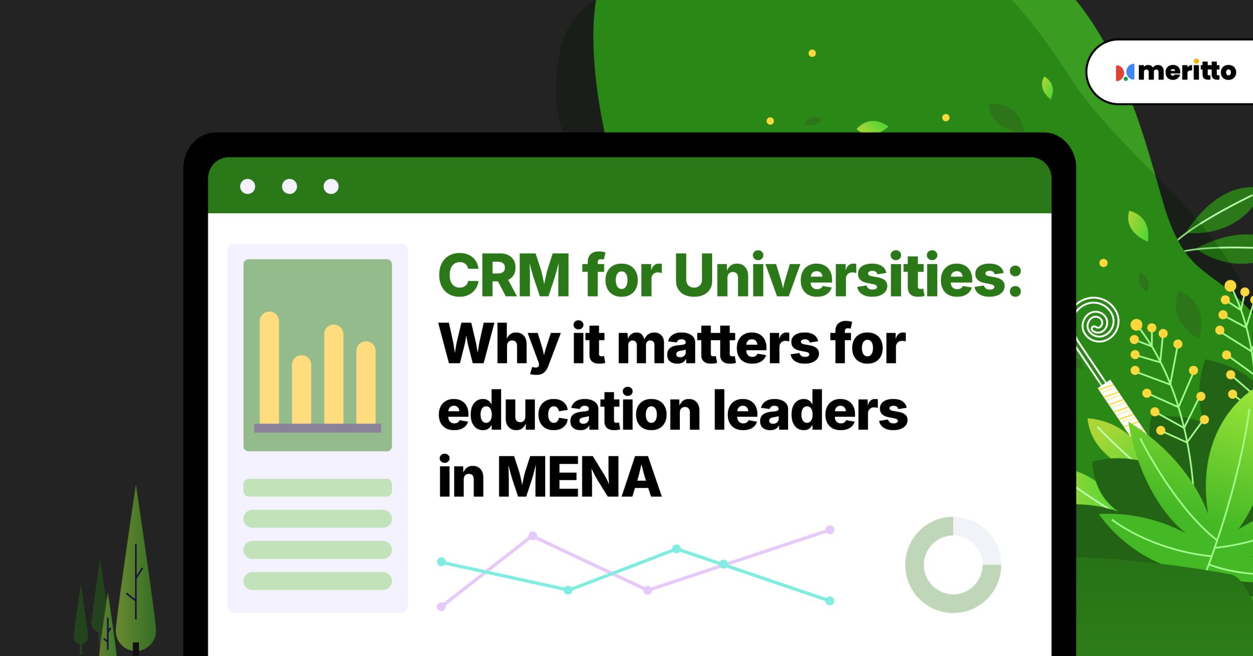 CRM dashboard visualizing student lifecycle management for universities in MENA.