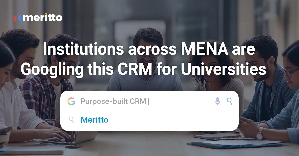 A university admissions team streamlining enrollments using Meritto’s CRM for universities platform.
