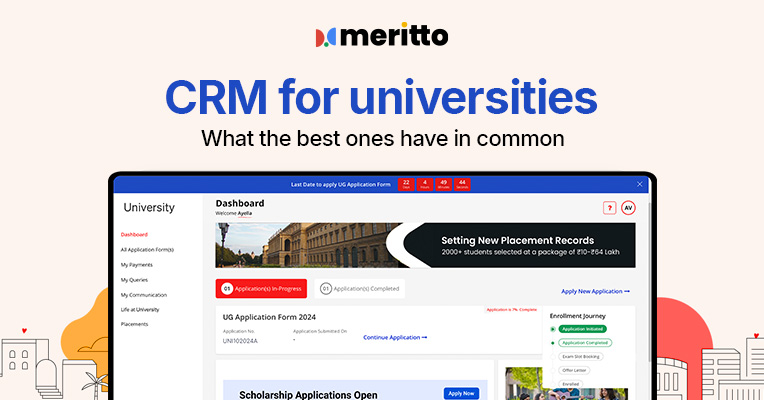 University admissions team using Meritto CRM to streamline the student enrollment process from inquiry to payment.