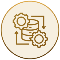 Digital stack and data interoperability icon