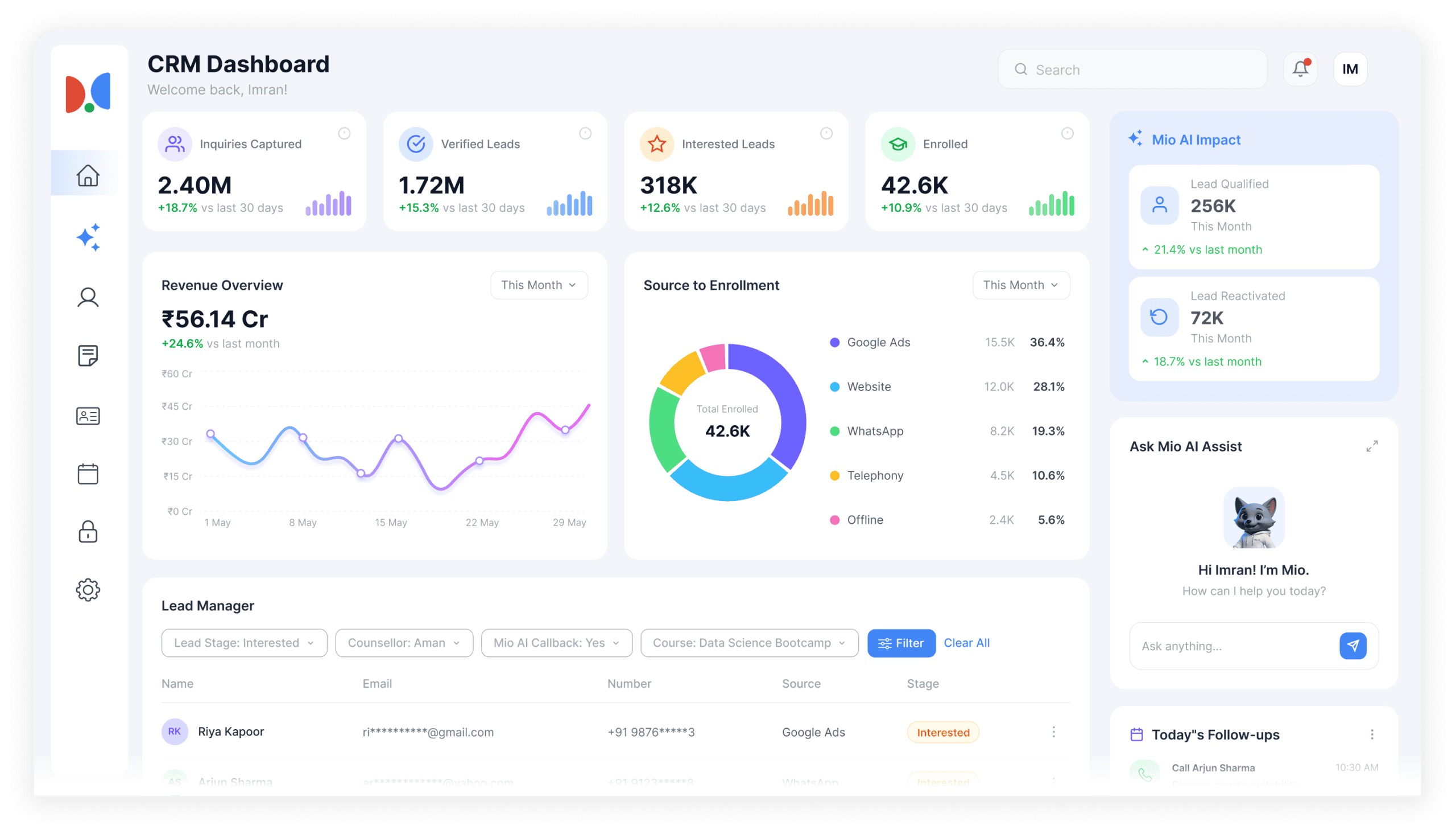 Meritto Education CRM platform