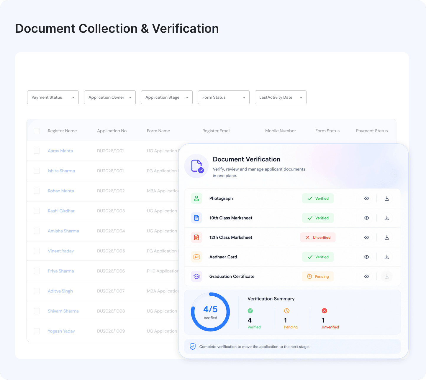 Document Collection & Verification