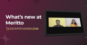 What’s new at Meritto banner showing Mio AI agents, Smart Capture, and enrollment automation features